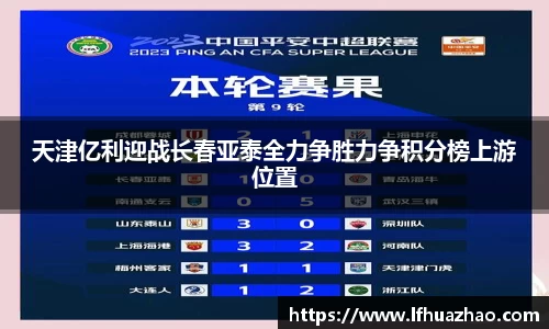天津亿利迎战长春亚泰全力争胜力争积分榜上游位置
